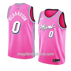 Maglia NBA Miami Heat Josh Richardson 0 2018-19 Nike Rosa Swingman - Uomo